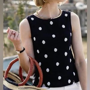 Anthropologie Polka Dot Beaded Tank ♥️